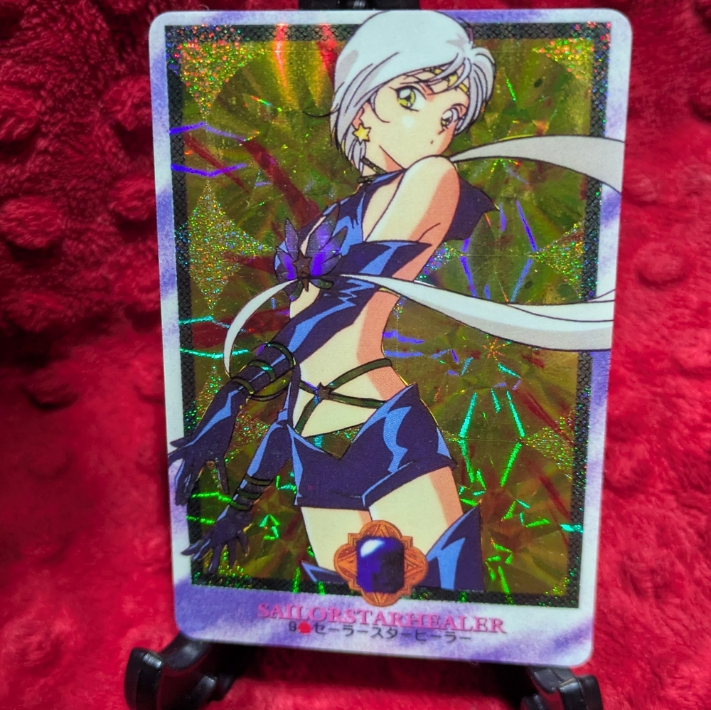 SAILOR MOON SS/Sailor StarHealer #8 🔥 PRISM HOLO | 1996 Amada Japanese TCG | VG